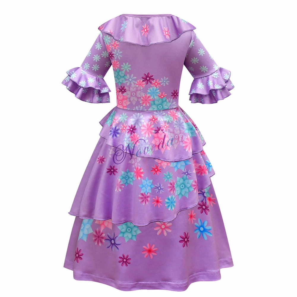 Anime Encanto Cosplay Isabella Purple Dress Girls Princess Costume Children Fancy With Wig Carnival Party Kids |