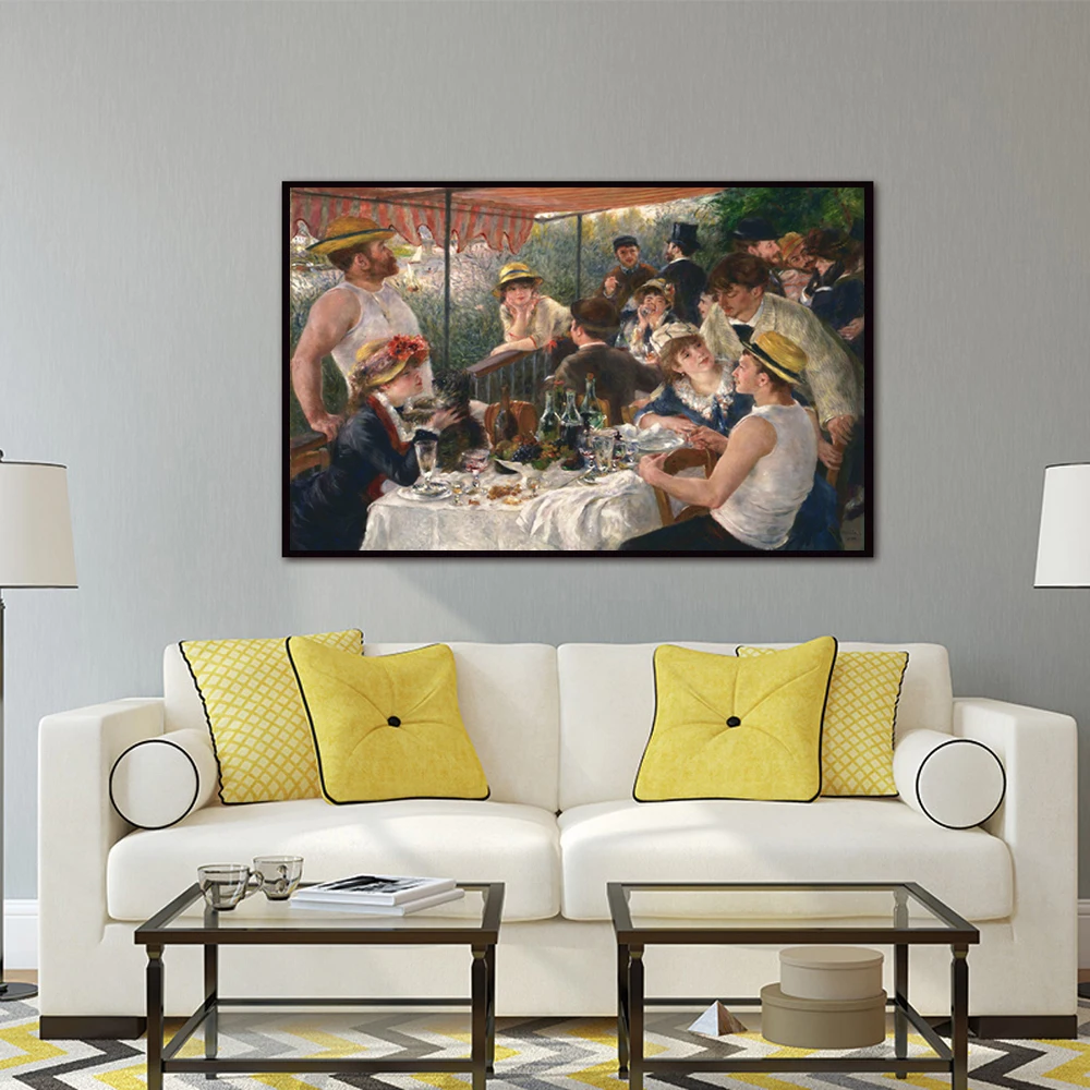 

Luncheon of the Boating Party Oil Painting on Canvas Reproduction Pierre Auguste Renoir Oil Painting for Home Decor