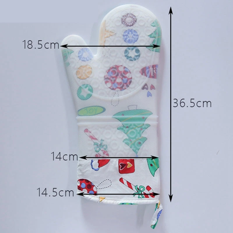 

Professional Silicone Oven Mitt with Transparent Clear Silicone Shell Heat Resistant Kitchen Oven Gloves for Cooking