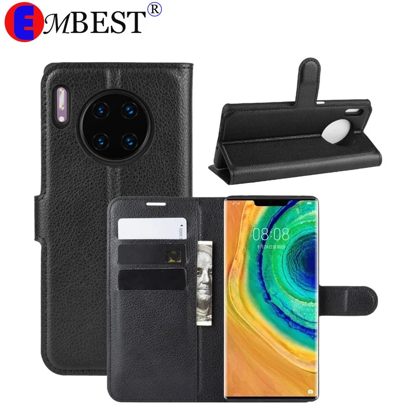 Вышитый Кожаный флип чехол для Huawei Mate 30 роскошный кошелек Pro Чехлы оболочка