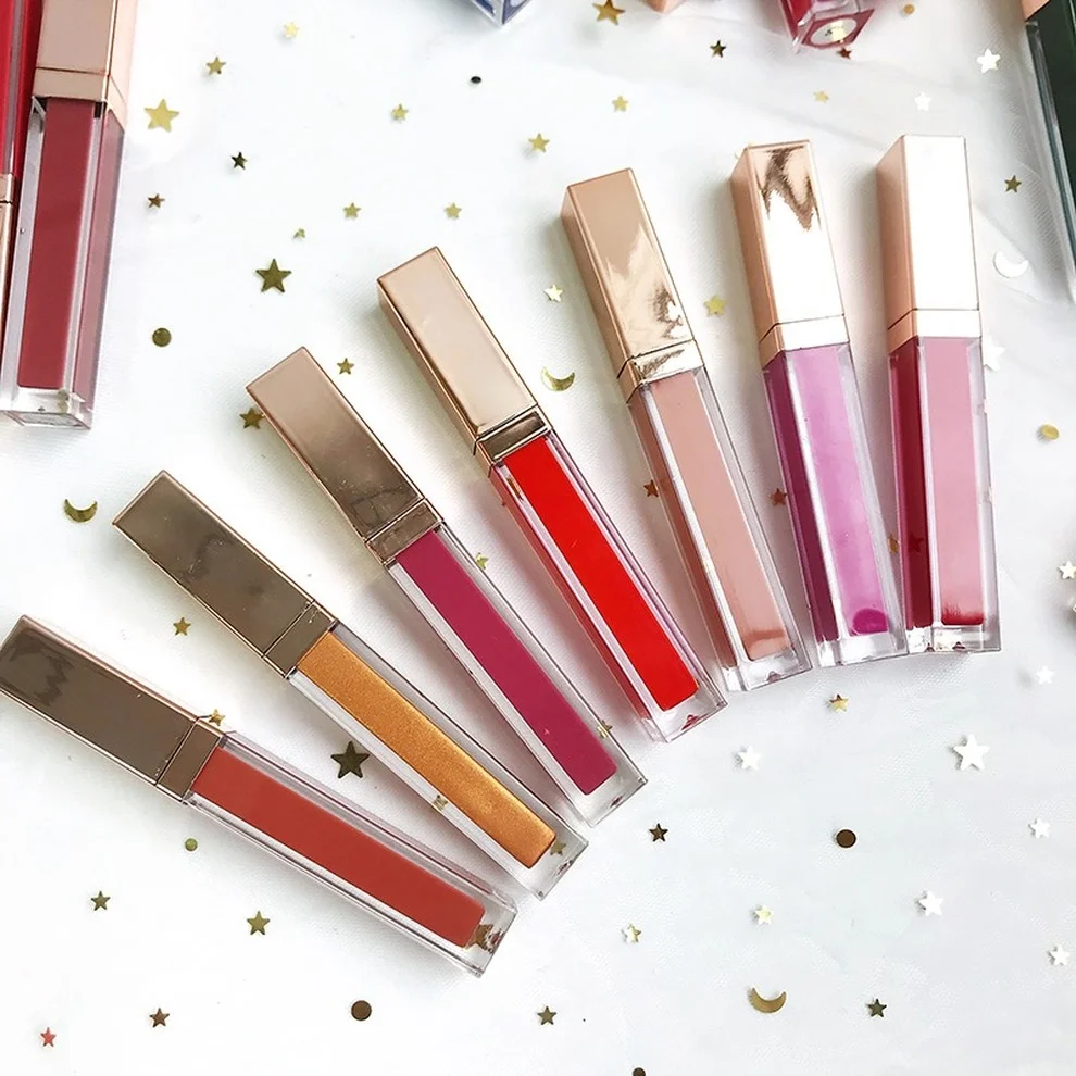 Жидкая матовая помада цвета розового золота 10 шт. фирменная торговая марка