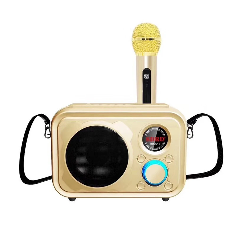 

Portable Bluetooth Speaker with Wirless MIC Moving Karaoke KTV for Andirod IOS Phone New Arrival