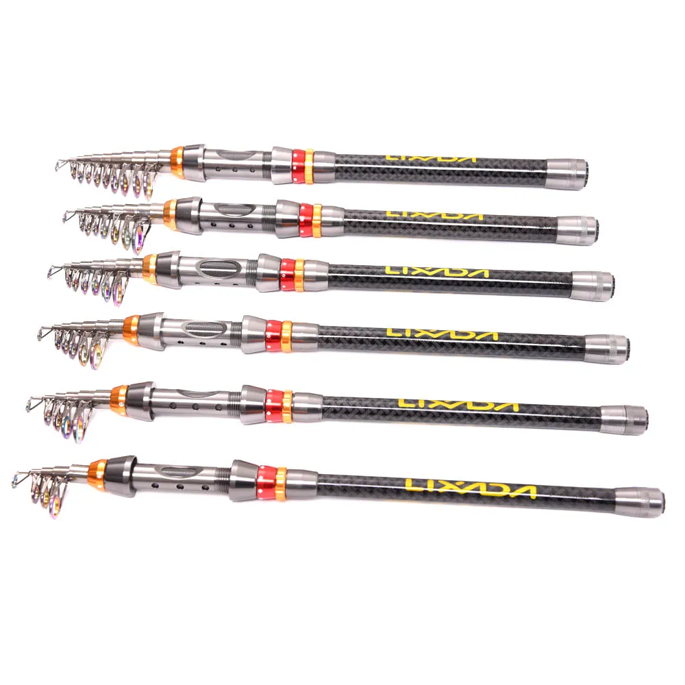Телескопическая катушка для удочки Lixada комбинированный комплект из углеродного
