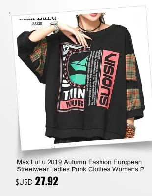 Max LuLu корейские модные женские футболки с принтом в стиле панк, женские длинные хлопковые футболки, зимние повседневные топы с высоким воротом размера плюс