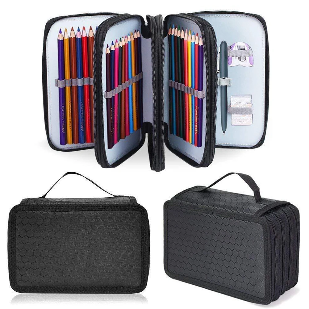 

Large Capacity School Supplies 72-Hole Drawing Brush Multi-Color Pencil Bags Art Collection Stationery For Student Gift