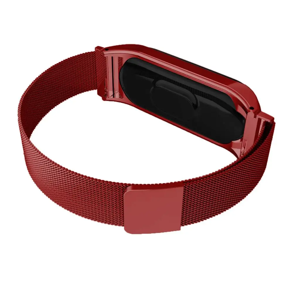 Браслет для Mi Band 4 ремешок Miband 4/3 Металл Нержавеющая сталь Миланская Магнитная Mi Band 4 3 ремешок на руку аксессуары для ремня