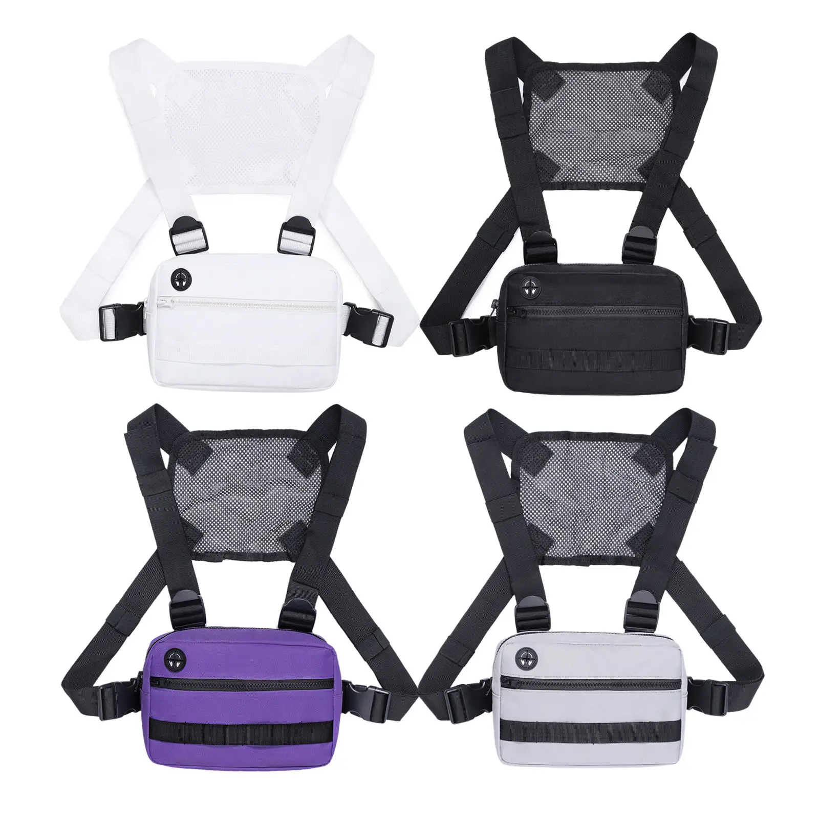 

Outdoor Chest Vest Bag CS Wargame Chest Rig Magazine Pouch Holster Molle System Waist Men Nylon Pack