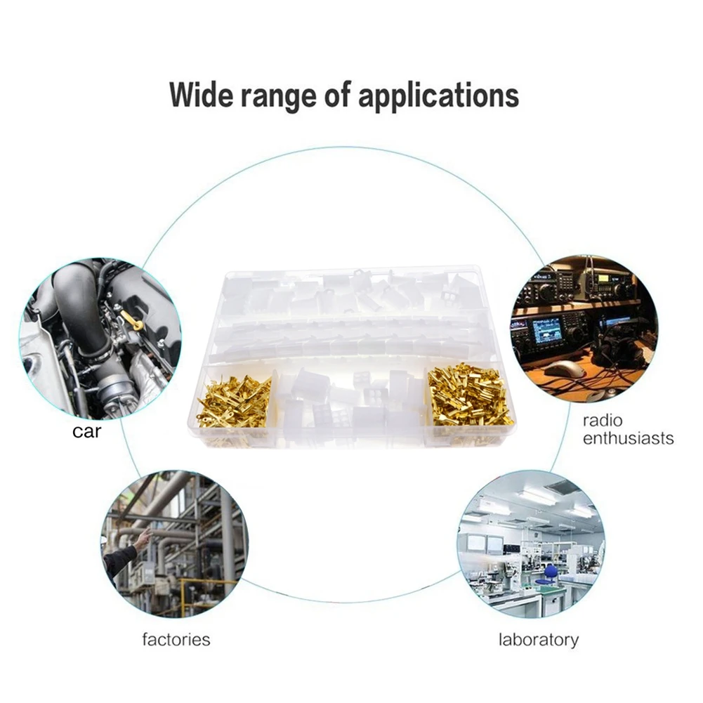 

580Pcs 2.8mm 2 3 4 6 9 Pin Female And Male Crimp Terminal Connector Gold Brass/Silver Car Speaker Electric Wire Connectors Set