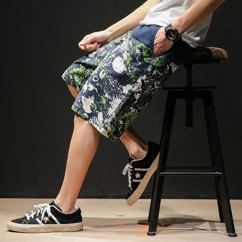 Пляжные шорты в японском стиле Харадзюку с широкими штанинами женские свободные