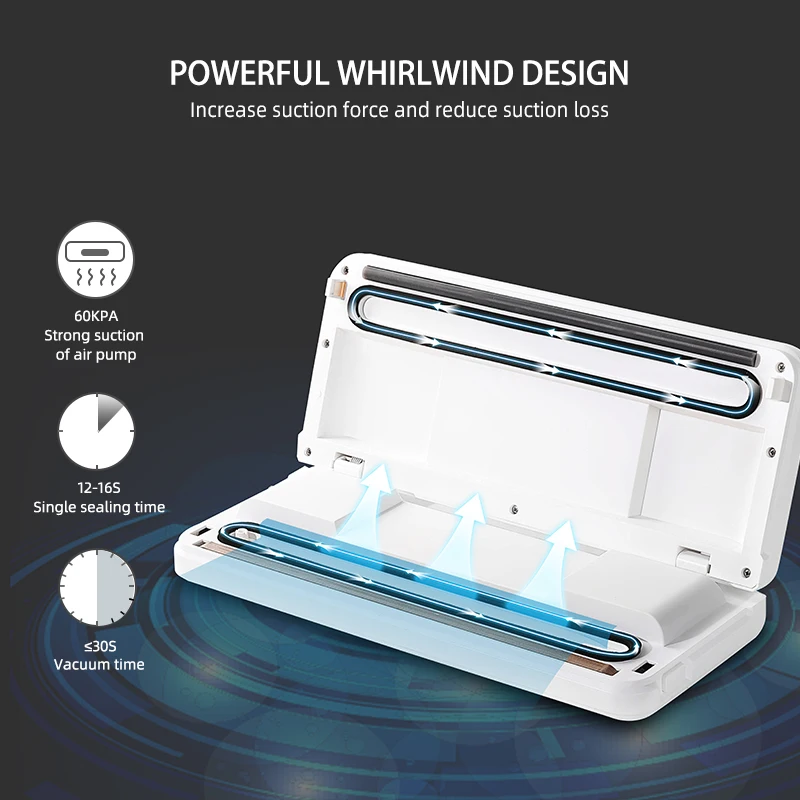 

ROSPEC Automatic Vacuum Sealer Packer For Dry Wet Food Perservation With Free Vaccum Sealing Bags Packing Machine Food Storage