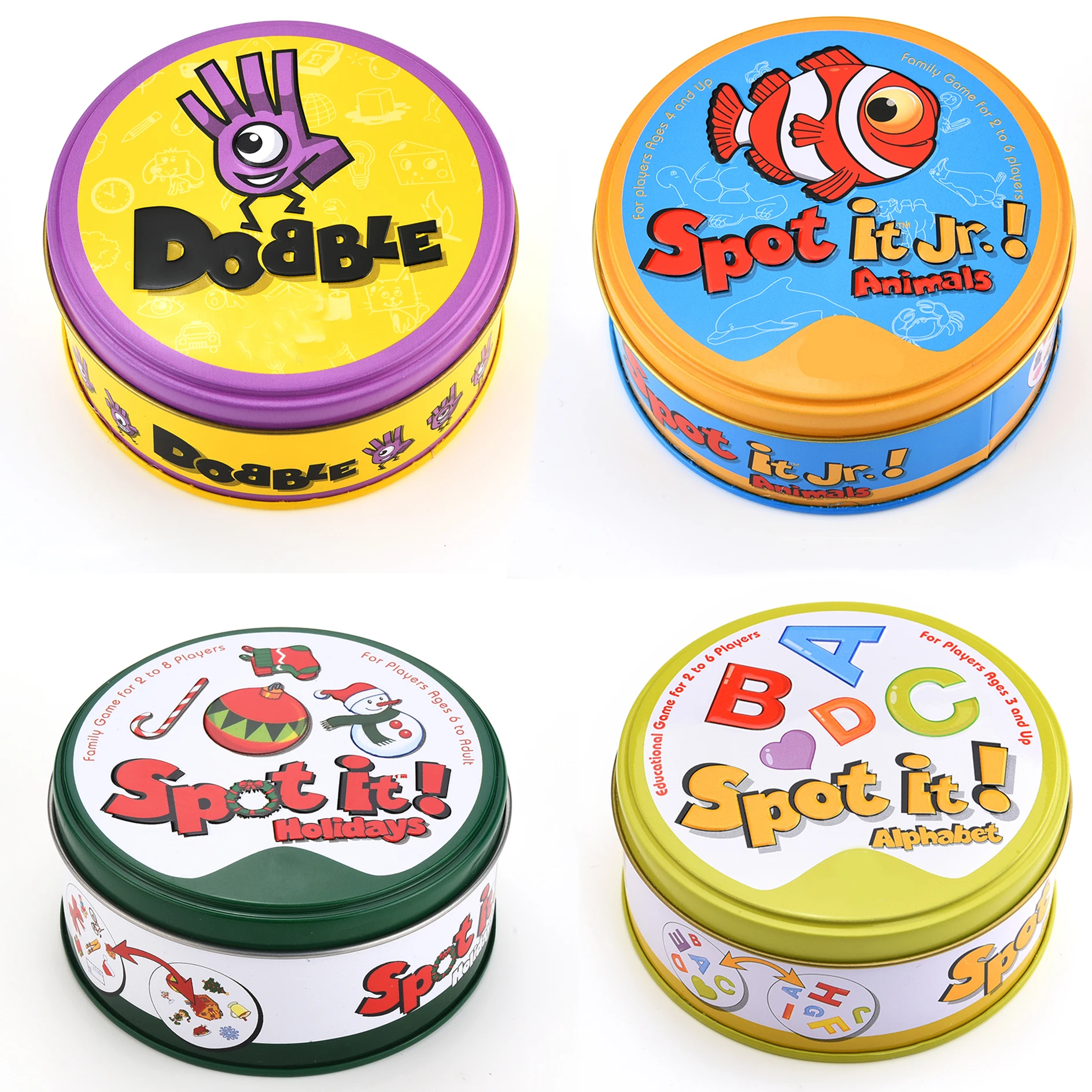 Spot It Dobble123 алфавитная карточка для животных детская обучающая игра кемпинга