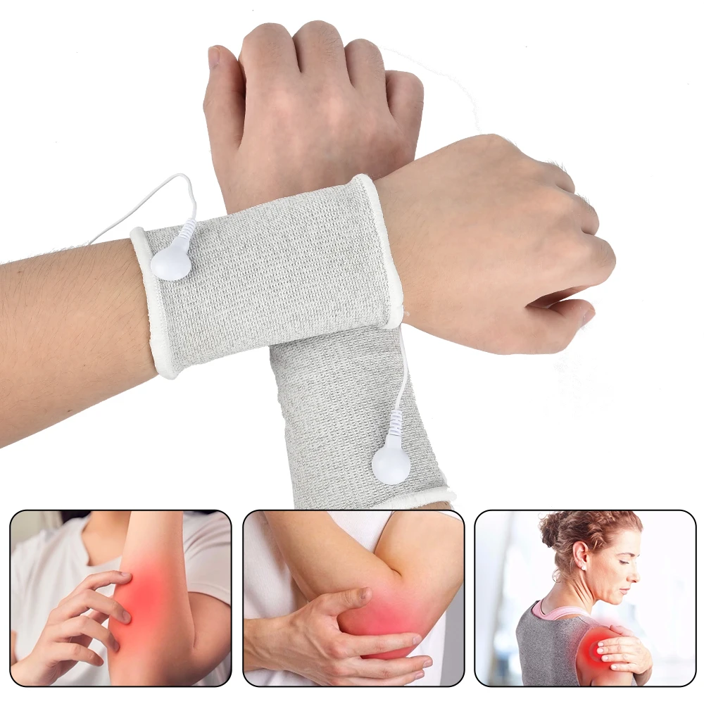 Проводящие перчатки из серебристого волокна EMS носки для запястья