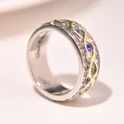 Женское винтажное двухцветное кольцо с бриллиантами, серебро 925 пробы, золото, оптовая продажа