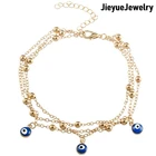 Новый горячий 1 шт. 2 стиля турецкий синий глазное яблоко Женский браслет на ногу 2021 сандалии Кулон ножной браслет ювелирные изделия для ног женский подарок для девочки