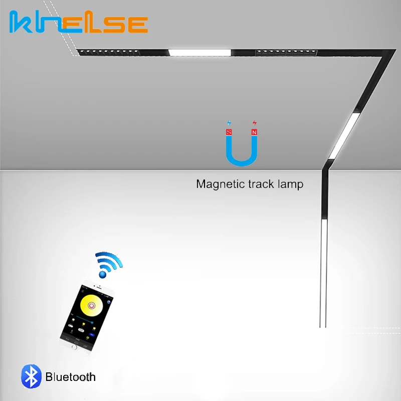 Bluetooth умная Регулируемая магнитная лампа светодиодный светильник рельсовый трек