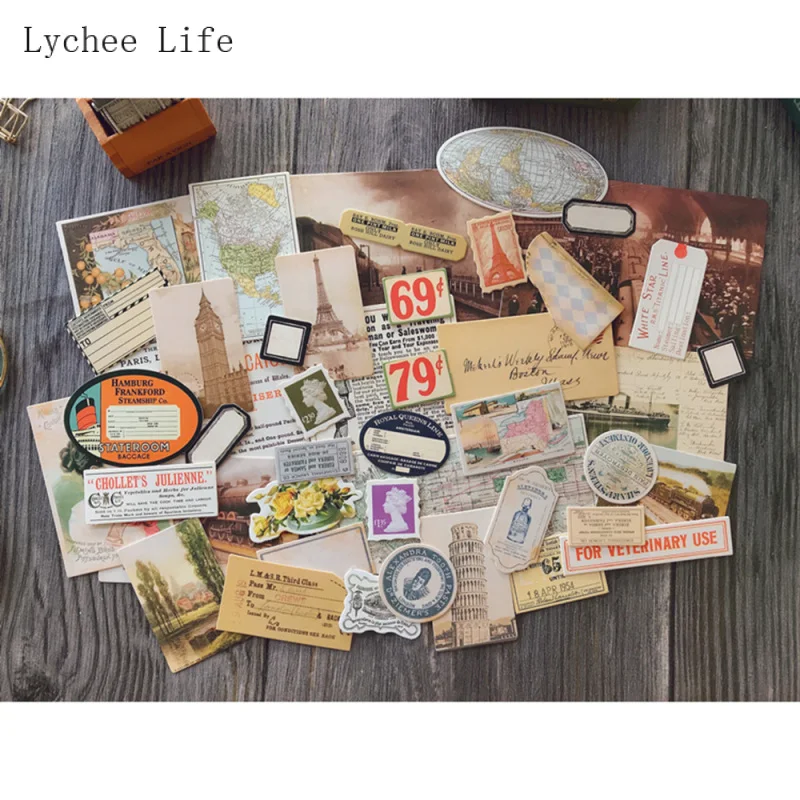 Lychee Life винтажный Цветок Птица Скрапбукинг Канцелярские наклейки s альбом
