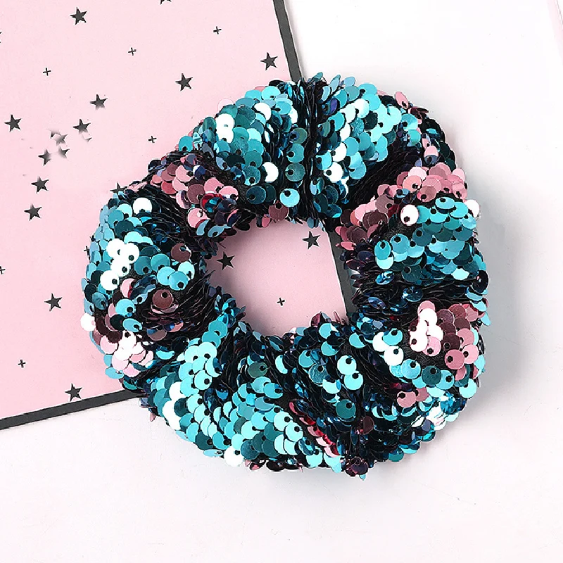 Женские блестящие резинки с блестками эластичные для волос женщин заколки