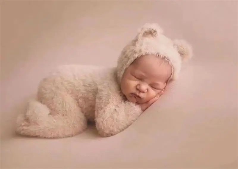 Fotograf&iacute;a de reci&eacute;n nacido accesorios trajes de ni&ntilde;o ni&ntilde;a mameluco beb&eacute; Body de oso reci&eacute;n nacido traje de beb&eacute;, apoyos de la foto de la sesi&oacute;n de fotos secreto-5