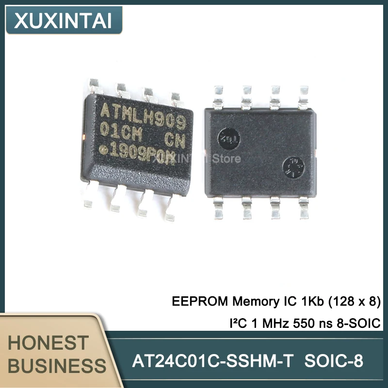 

50Pcs/Lot AT24C01C-SSHM-T AT24C01C EEPROM Memory IC 1Kb (128 x 8) I²C 1 MHz 550 ns 8-SOIC