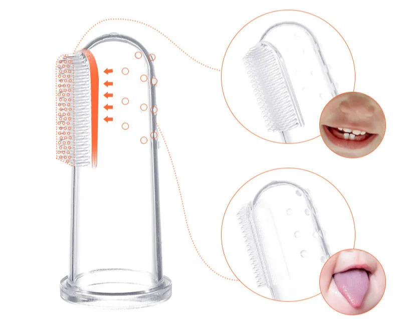 1 комплект мягкая детская зубная щетка и коробка силиконовая Детская уход за