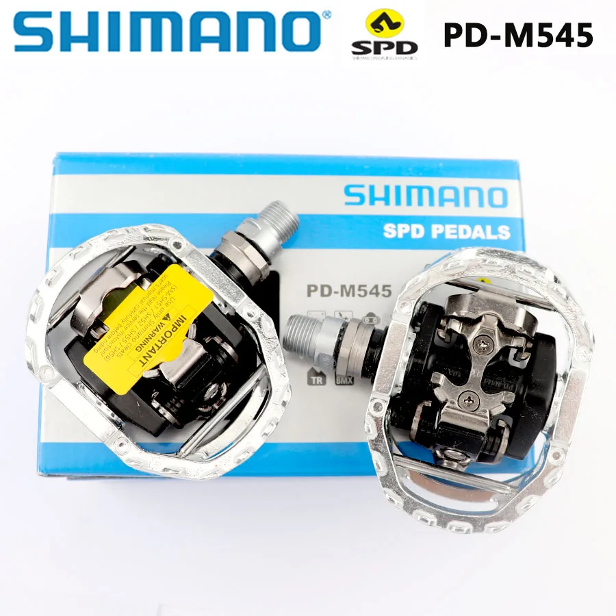 Оригинальные SHIMANO PD-M545 SPD педали MTB Горный XC бесклипсовый велосипед включая SM-SH51