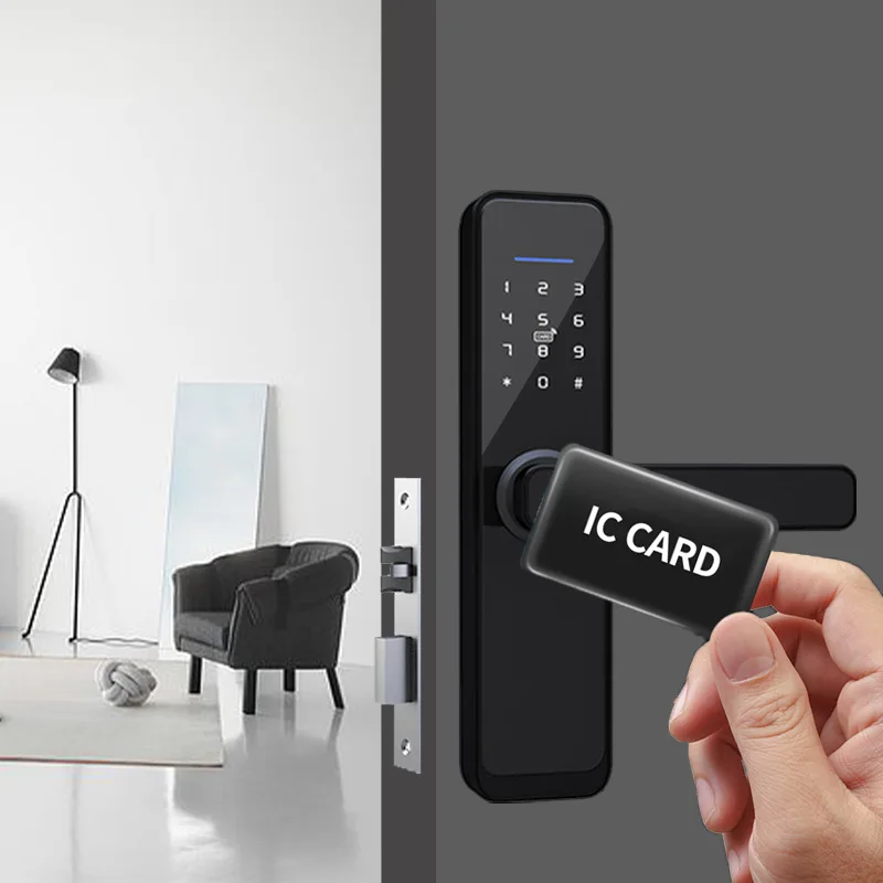 

Intelligent locks for indoor doors can be opened as soon as they are held. Fingerprint locks, electronic card swiping locks,