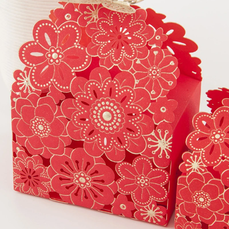 50pcs Butterfly Laser Cut Candy Box Favor And Gift Packaging Chocolate Guest Wedding Christmas Birthday Party Decoration - купить по