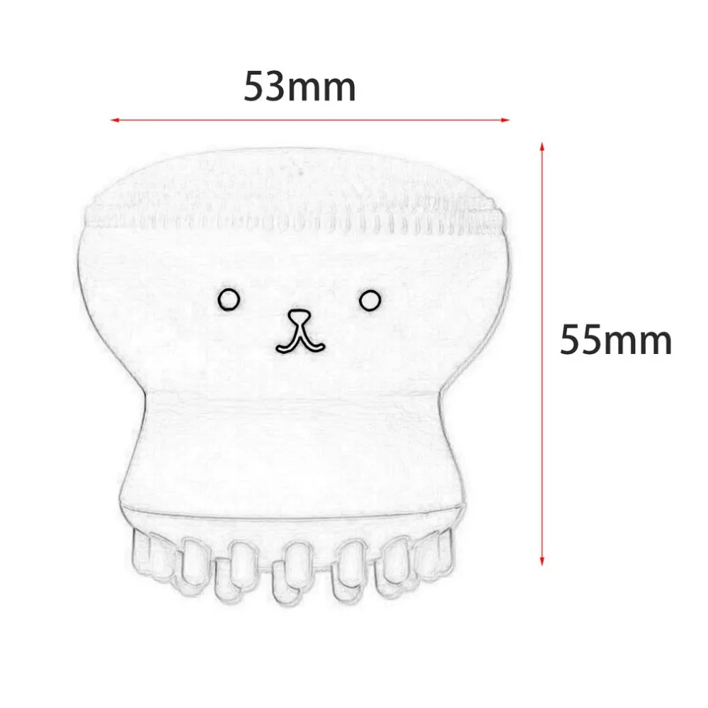 Маленькая милая щетка для мытья медузы отшелушивающий очиститель лица массажная
