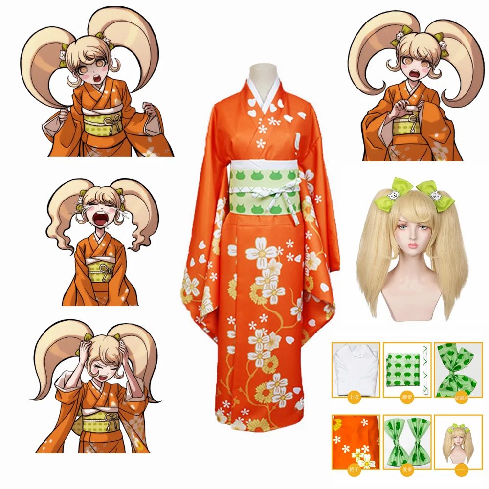 Аниме Супер данганронпа 2 Saionji Hiyoko комплект кимоно Косплей Костюм | Тематическая