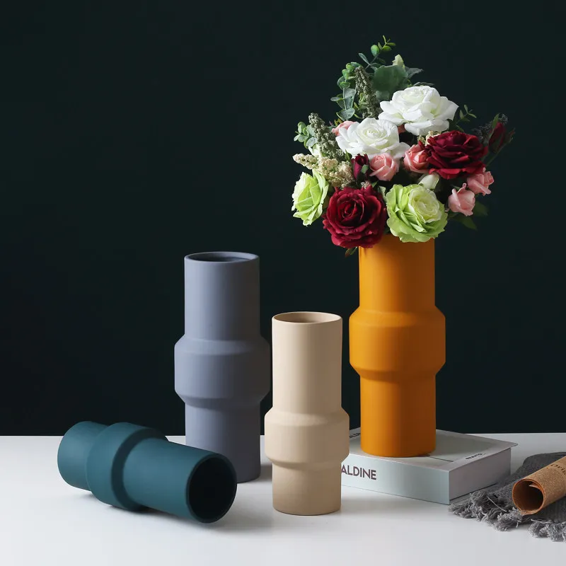 

Европейская керамическая ваза, аксессуары, украшения для дома, гостиной, настольные украшения, поделки, магазин, украшение для кофейного ст...