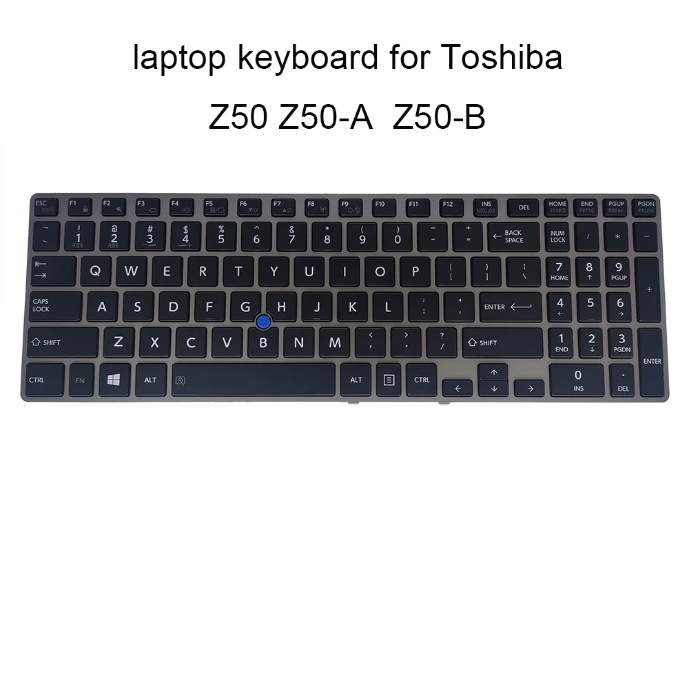 Teclado do Portátil para Toshiba Inglês Tecra Z50 A1502 us Notebook Teclados Moldura Prata Nsk-v30un 01 9z.nazun.001 Ovy Z50-a Z50-b