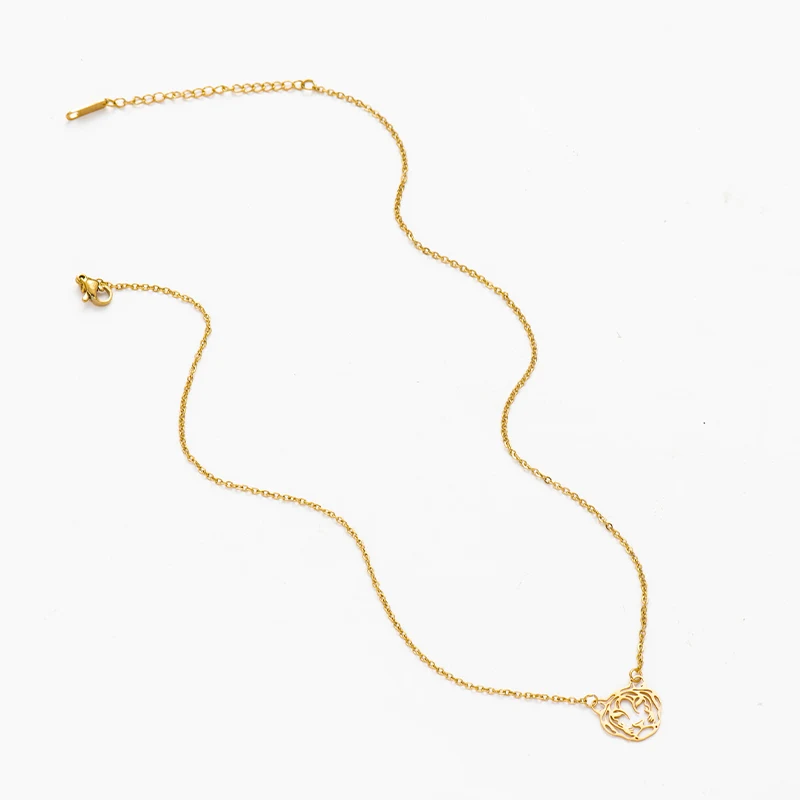 Женский кулон в виде животного тигра из нержавеющей стали стиле панк подарок для