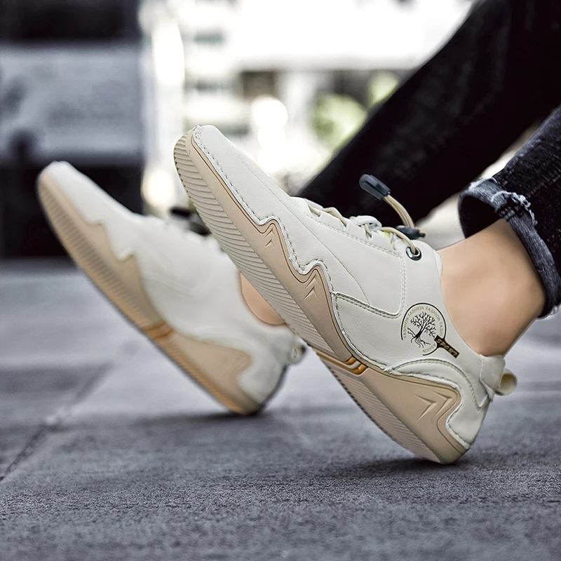 Мужская обувь Кожаные мужские лоферы Повседневная Уличная Модная для вождения с