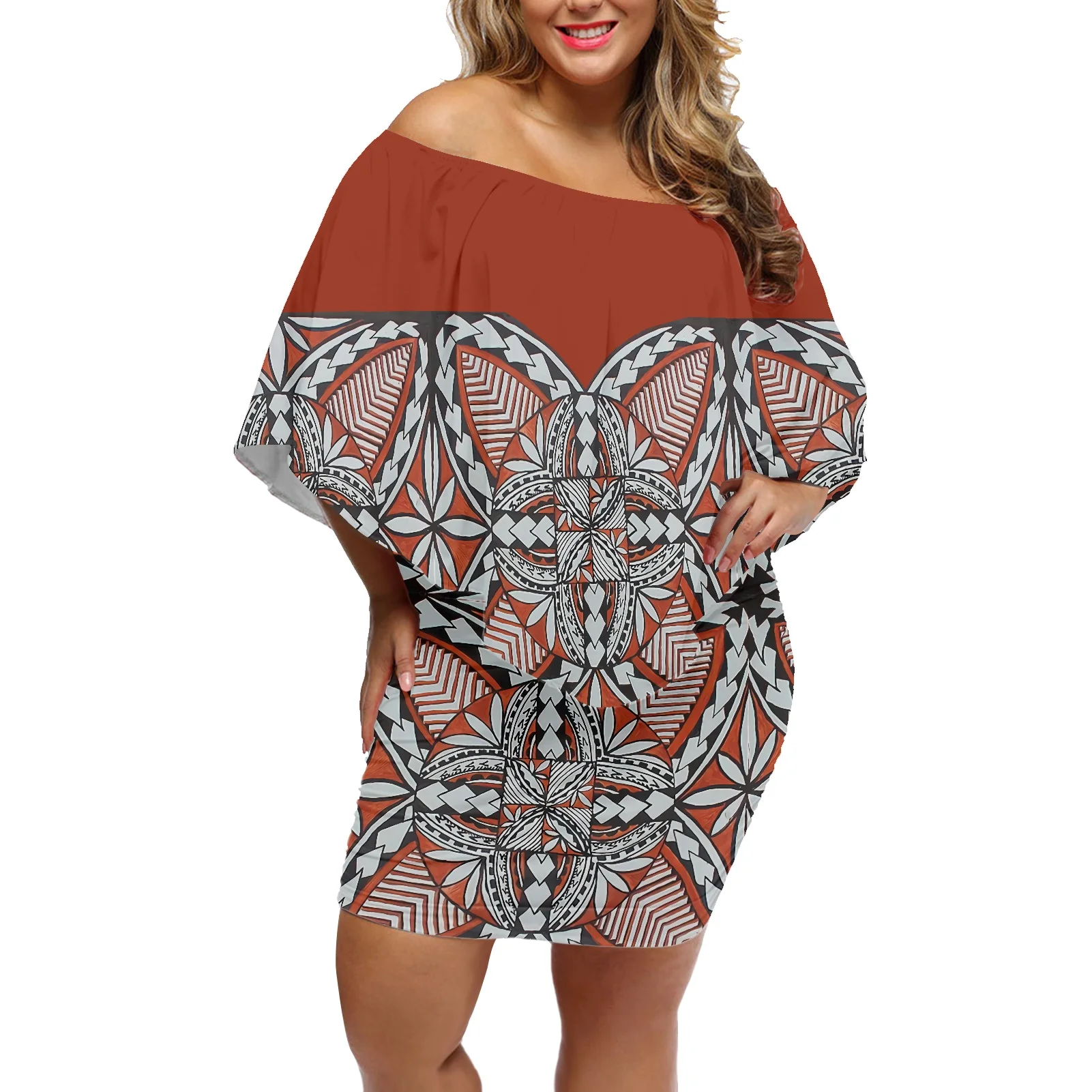 

Women Elegant Evening Dress 2021 Fashion Sexy Off Shoulder Dresses Retro Style Print European Baroque Style Ladies Casual Dress