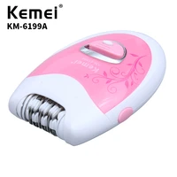 best selling 2 in 1 rechargeable electric hair removal device wireless epilator skin care ladies hair removal device km 6199a
