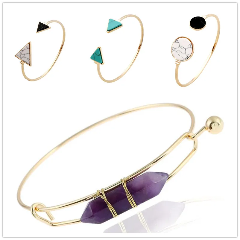 Новый простой модный треугольный браслет Timlee B021 с геометрическим узором из