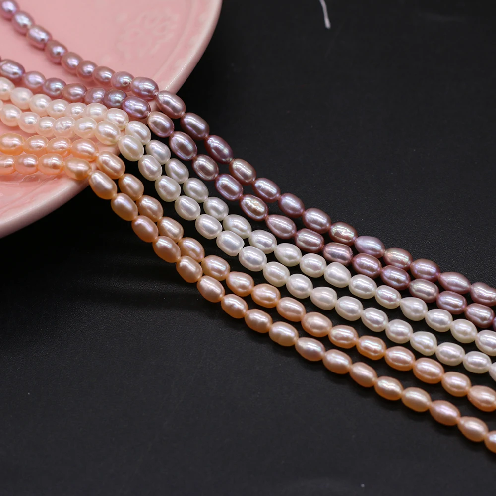 

Бусины Из Натурального пресноводного жемчуга, 14 дюймов, 3,5-4 мм