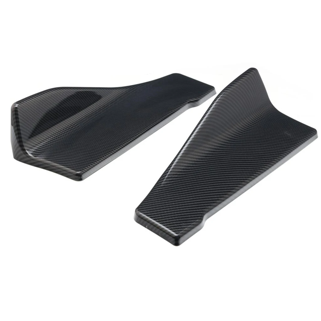 Pair of Universal Side Skirts 35CM Rear Exteriors Bottom Line Extensions Splitter Lip Car Diffusers Carbon Fiber | Автомобили и