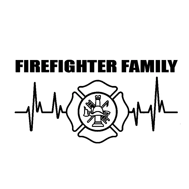 

Car Stickers decor Motorcycle Decals Firefighter Family Decorative Accessories Creative Sunscreen Waterproof PVC,,17cm*8cm