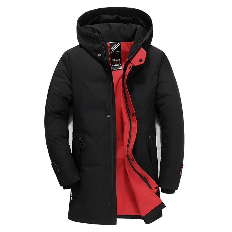 Мужская одежда 2020 Зимний новый пуховик модный Повседневный тонкий с капюшоном