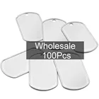 Идентификационная бирка для собак в стиле милитари, из нержавеющей стали, 100 шт.