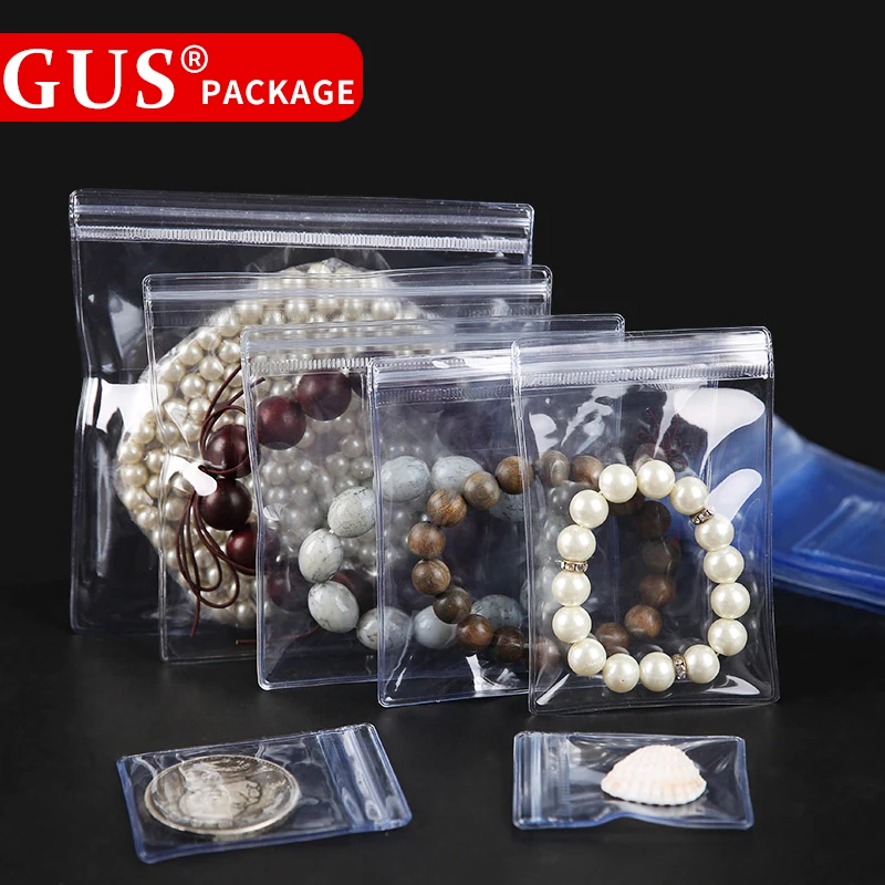 50 шт ПВХ самозапечатывание новые пластиковые ювелирные изделия на молнии мешки