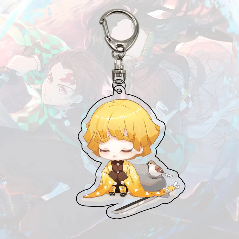 Аниме Demon Slayer брелки японский мультфильм рисунок акриловая сумка Подвески