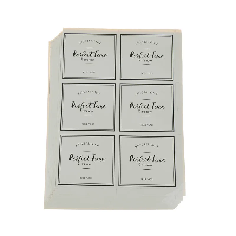 60 шт. = 10 листов новые черно белые идеальные временные наклейки этикетки