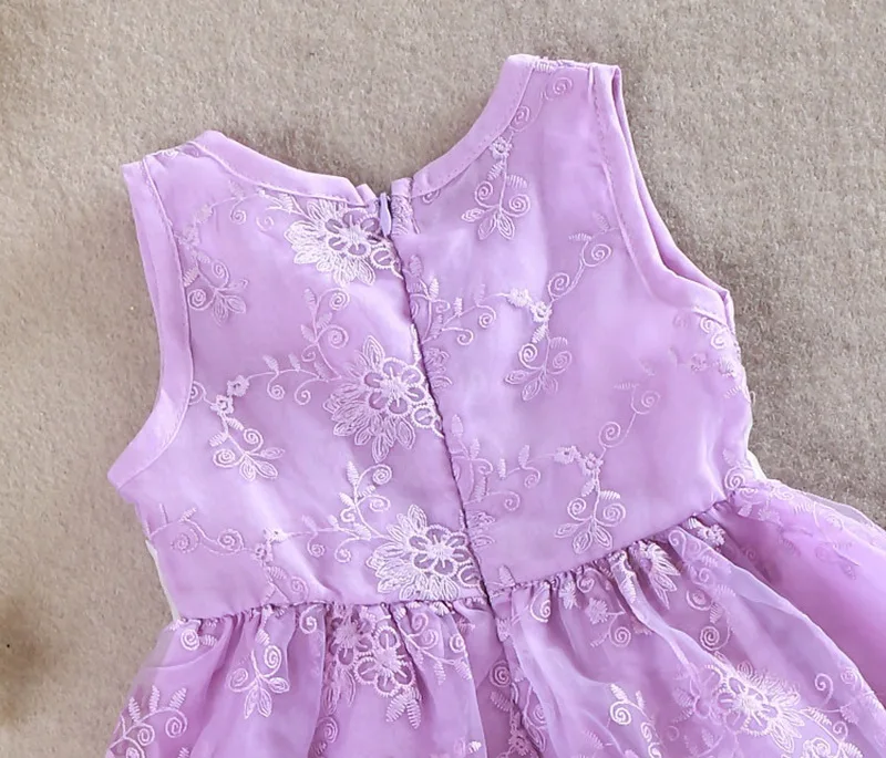 Детское платье с цветочной вышивкой без рукавов|lace dresses for girls|dresses girlskids lace dress |