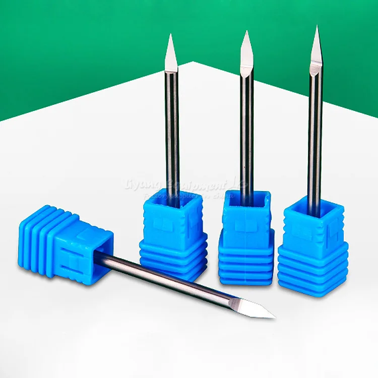 

High quality 7pcs tungsten steel carving bits 3.175 flat knife embossed PCB CNC engraving machine engraving tool