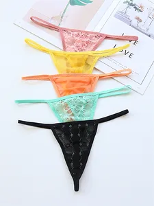 5 шт., женские бесшовные трусики-танга с Т-образной задней частью