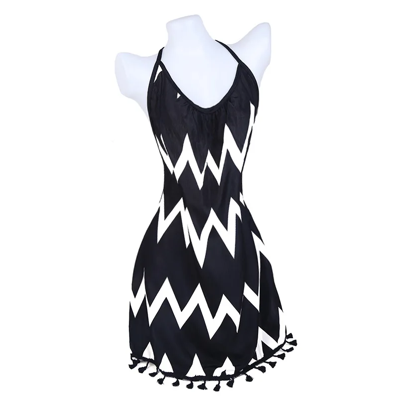 2019 Новая летняя сексуальная пляжная юбка на бретельках Короткое мини платье
