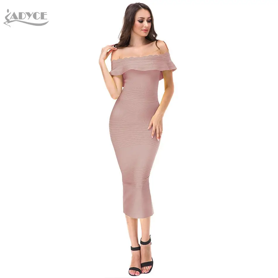 ADYCE 2019 новые летние розовые бандажные платья женские сексуальные с открытыми