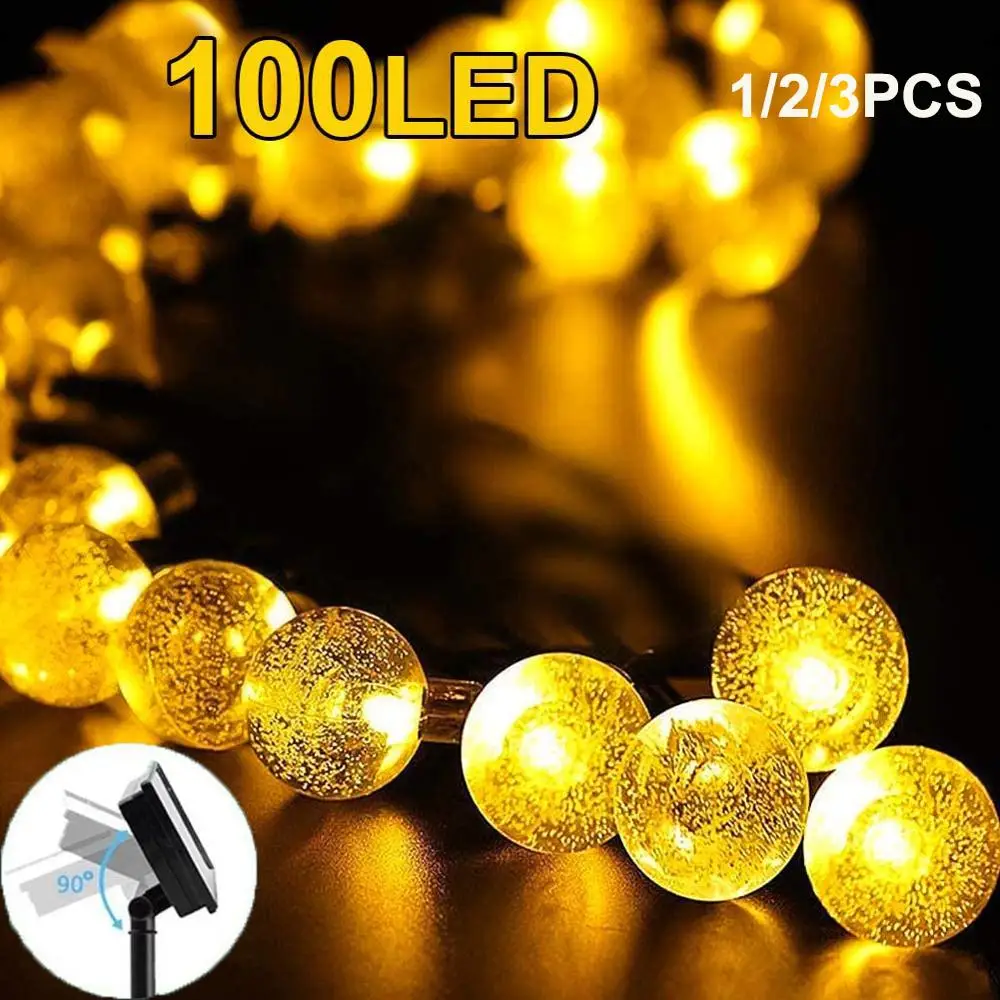 Гирлянда с солнечной батареей уличная лампа 8 режимами работы декоративный